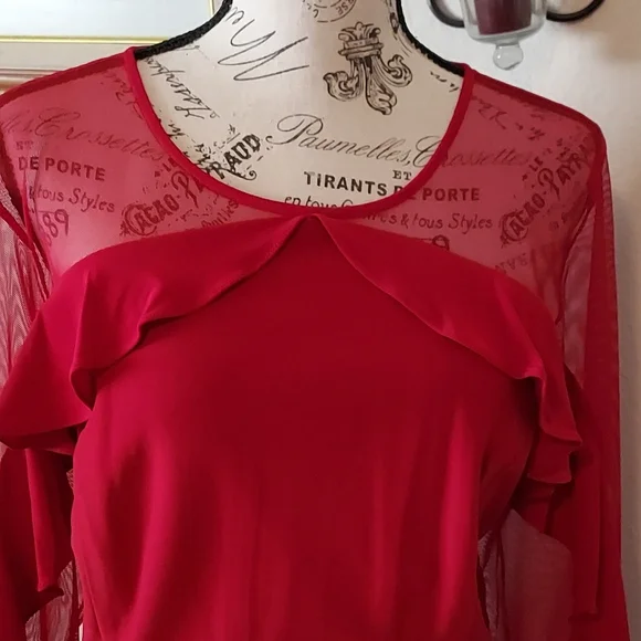 🎉HP 2/22🎉NWT, R&M Richards SEXY RED DRESS - Picture 3 of 6